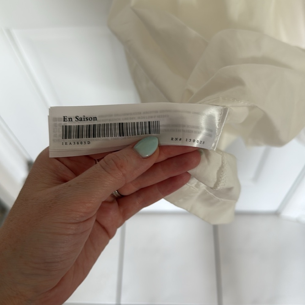 En Saison White Poplin Ruffle Sleeve Mini Dress - Picture 6 of 7